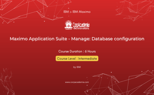 Maximo Application Suite - Manage: Database configuration